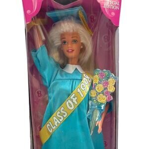 Vintage Class of 1998 Limited Edition Graduation Barbie in Original Damaged Box